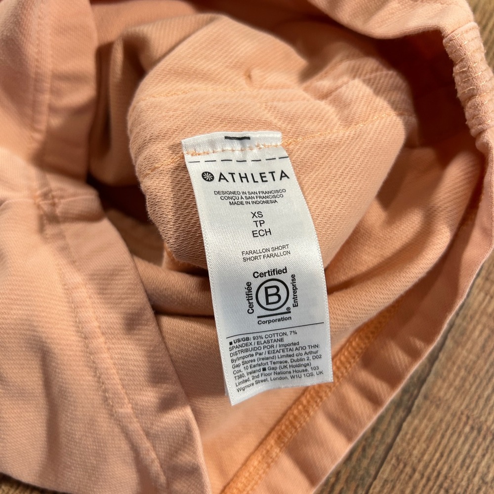 Athleta Farallon Short Peach Apricot Organic Cotton Utility Shorts XS - Picture 5 of 6
